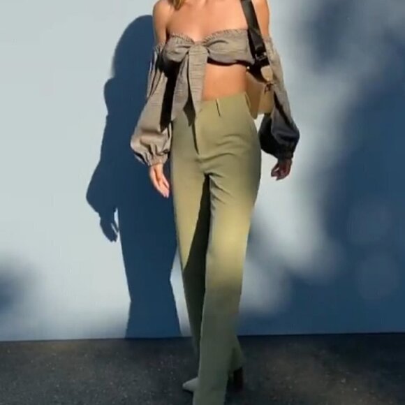 I MEAN BUSINESS Olive Pocketed Pants - Picture 8 of 10